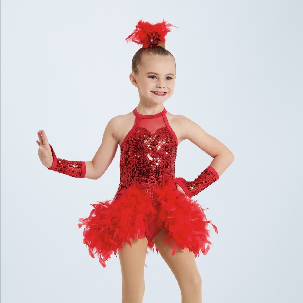 Weissman Shake Your Tail Jazz Tap Costume Red Size IC